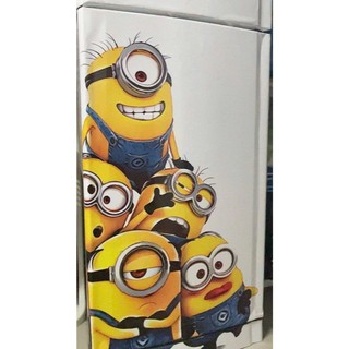 Decal dán máy giặt MINION nền vàng - Tủ lạnh mini