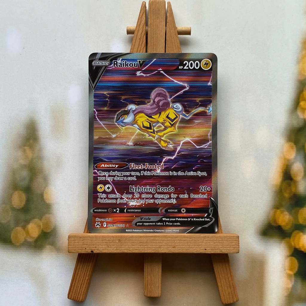 Thẻ hình Pokemon Raikou V GG41/GG70 - Lá bài lẻ Crown Zenith Galarian Gallery Ultra Rare tiếng Anh
