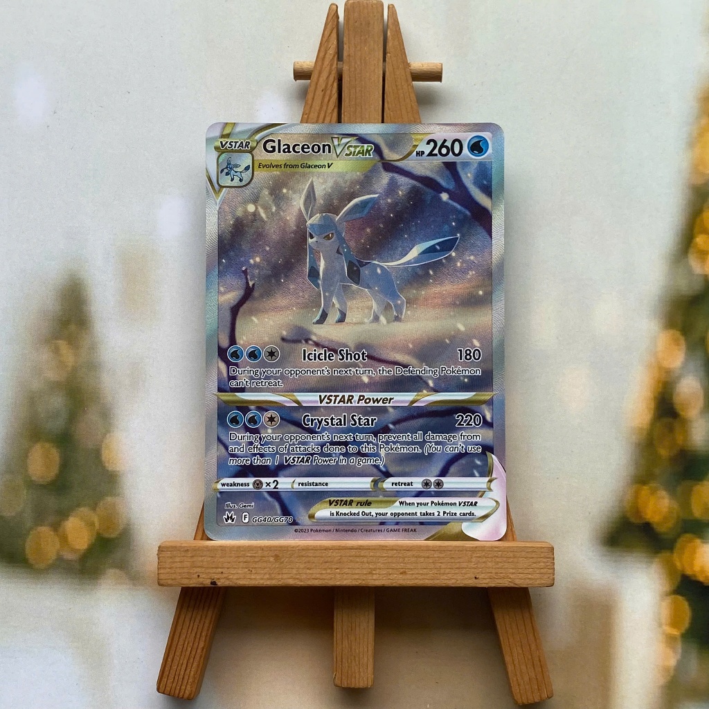 Thẻ hình Pokemon Glaceon VSTAR GG40/GG70 - Lá bài lẻ Crown Zenith Galarian Gallery Ultra Rare tiếng 
