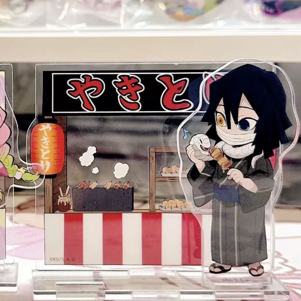 Standee Acrylic Anime Mitsuri Kanroji & Obanai Iguro Lễ Hội Yukata Thanh Gươm Diệt Quỷ