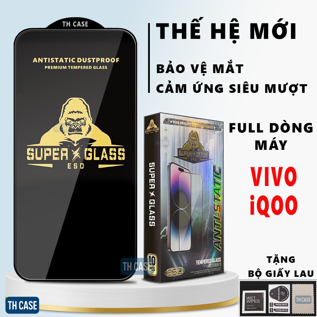 Kính cường lực cao cấp Vivo iQOO 9T 10 11 U1 U3 U5 U6 Z1 Z3 Z5 Z6 Z7 Z8 Z9 NEO 3/5/6/7/8 SE/LITE/PRO