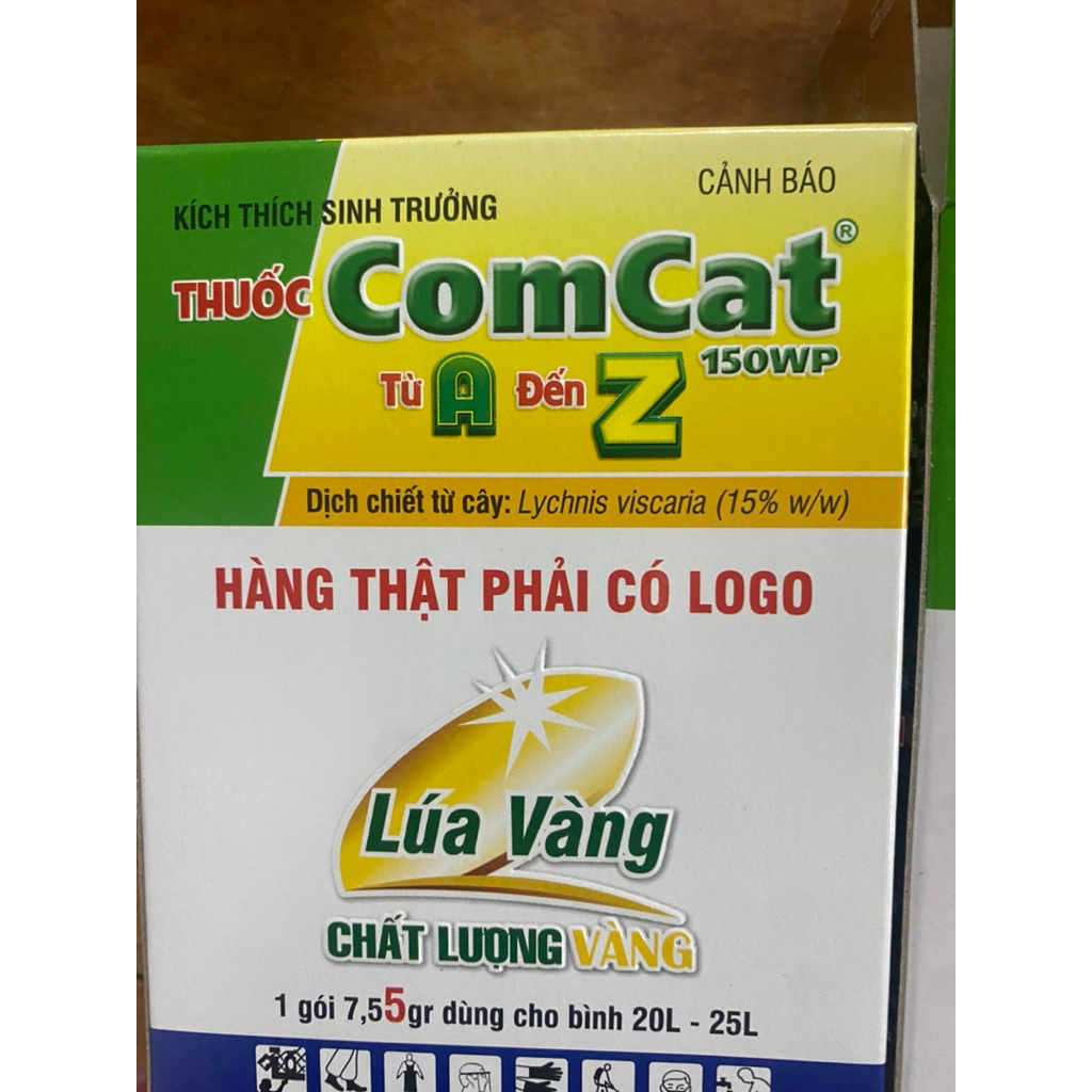 1 hộp gồm 10 gói Comcat lúa vàng ( gói 7.55g)