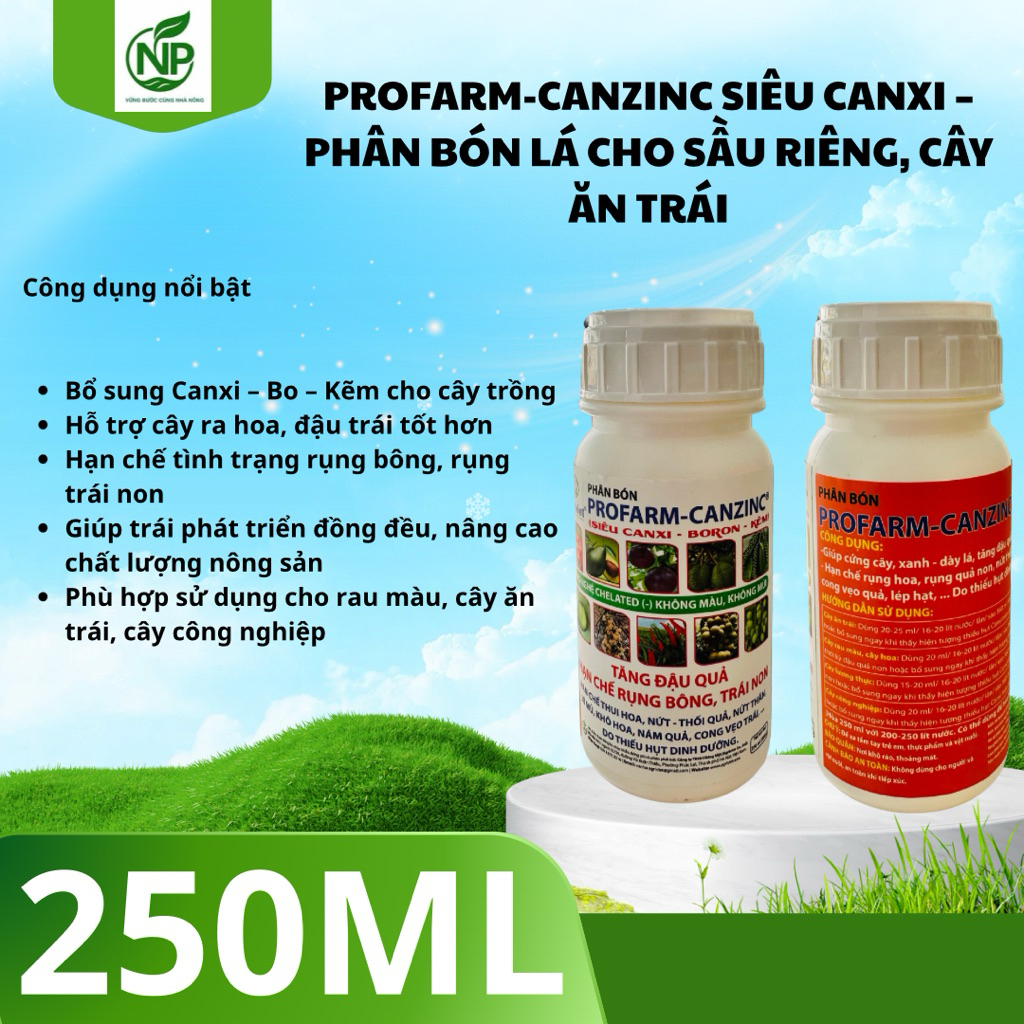 PROFARM-CANZINC Agriviet – Bổ Sung Canxi Bo Kẽm Cho Rau Và Cây Ăn Trái