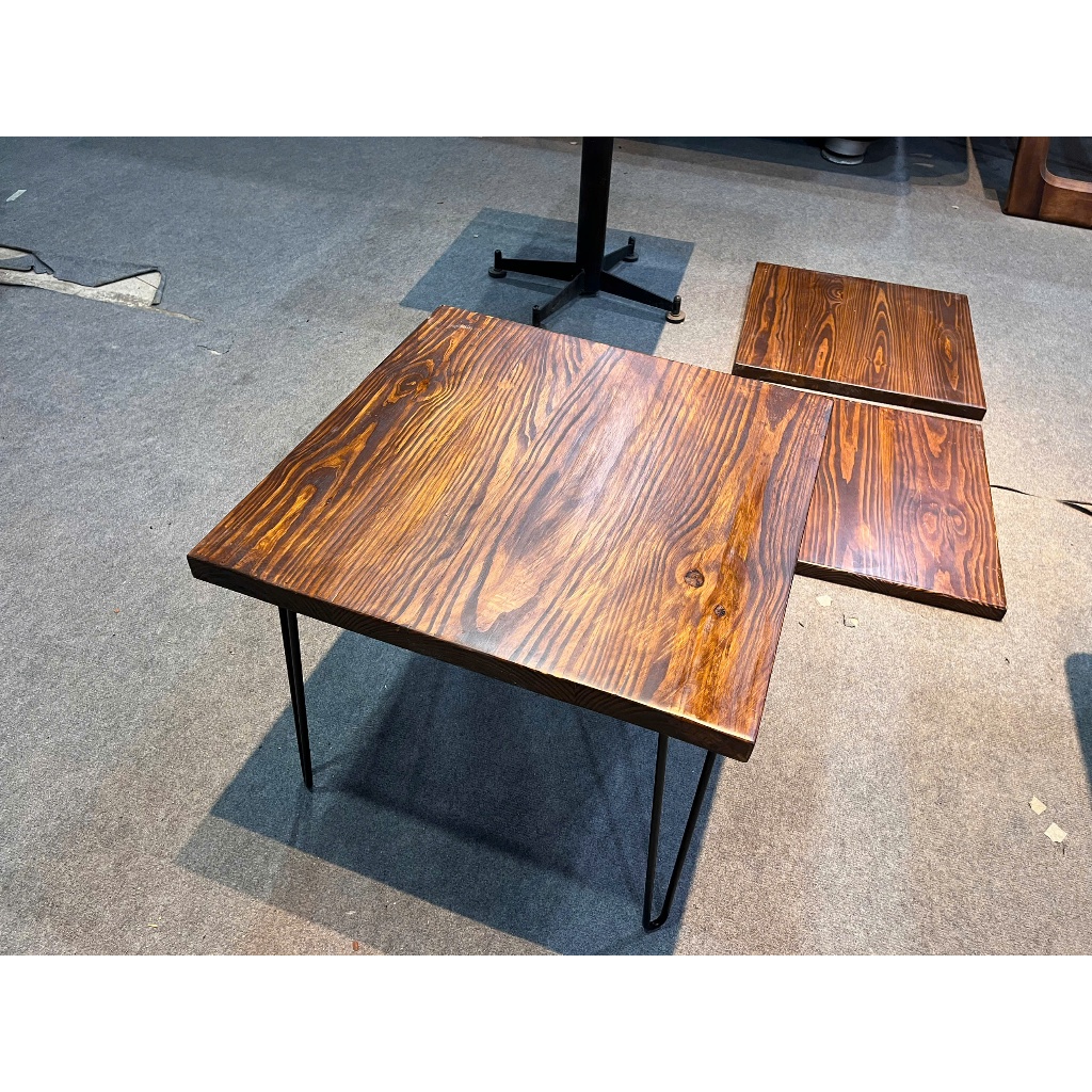 Bàn Gỗ Thông Vuông 60x60cm – Bàn Cafe Gỗ Tự Nhiên | Cao 50cm / 75cm
