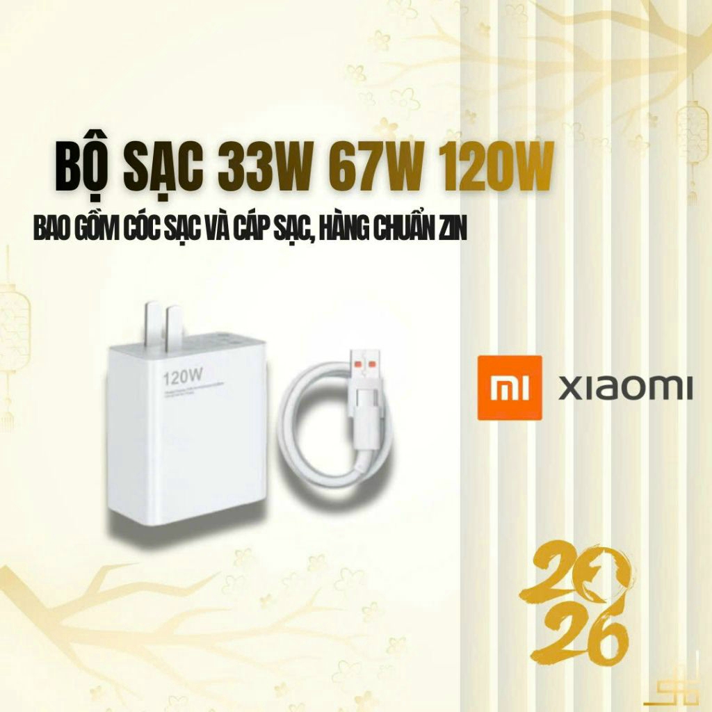 BỘ SẠC ZIN 67W 90W 120W CHO XIAOMI/REDMI