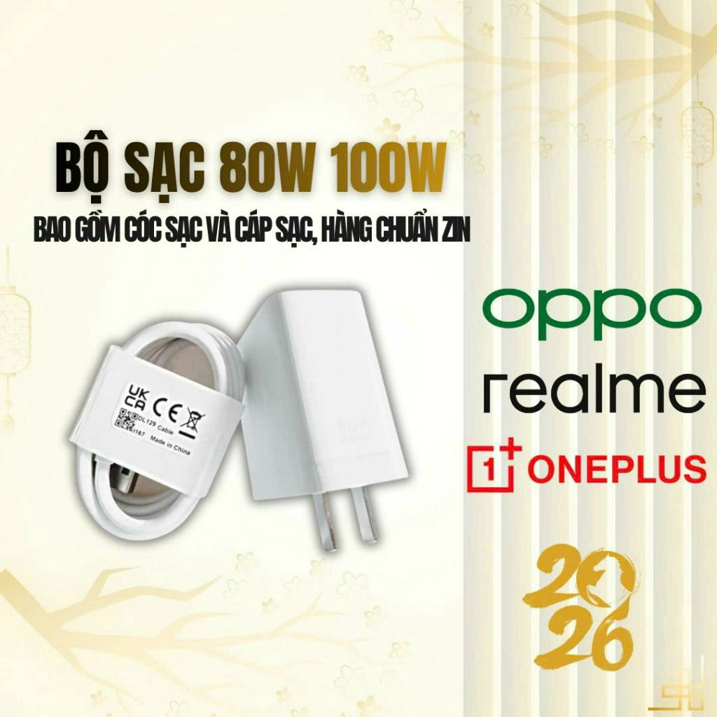 BỘ SẠC ZIN 65W 80W 100W CHO ONEPLUS/OPPO/REALME