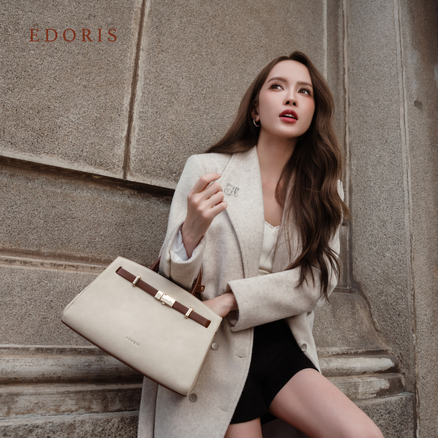 Túi xách Tote nữ da lộn cao cấp EDORIS - 2018