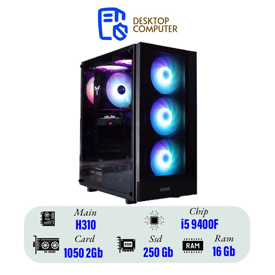 Bộ máy tính Gaming I5 9400F/H310/ Ram 16gb/ GTX 1650/ SSD 250G