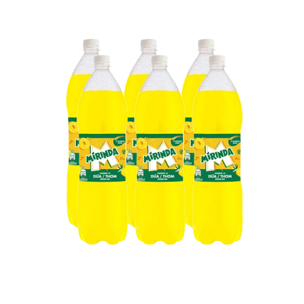 Thùng 12 chai nước ngọt Mirinda dứa 1.5L