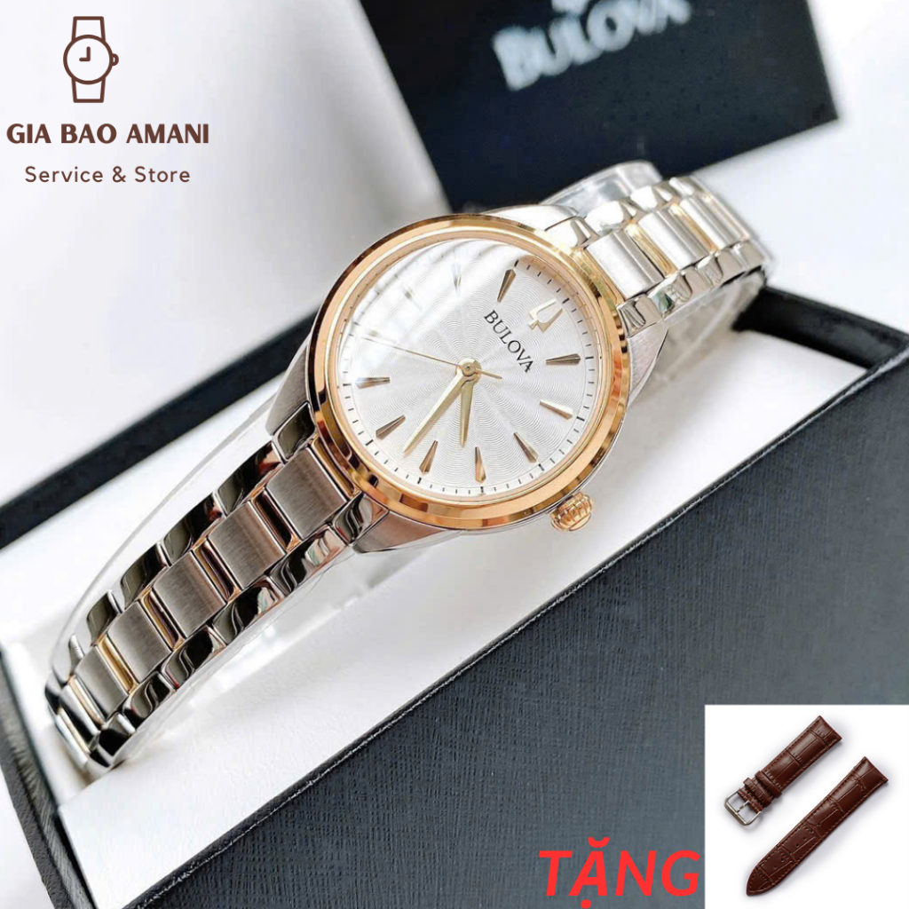 Đồng Hồ Nữ BULOVA Quartz 98L277 Chính Hãng Tặng Dây Da Cao Cấp