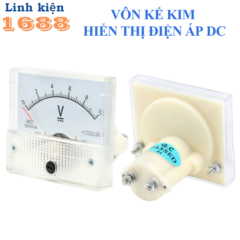 Vôn kế kim hiển thị điện áp DC 5V - 300V