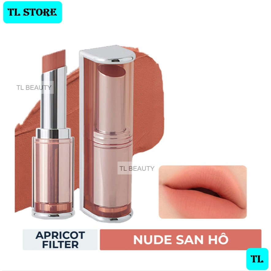 [DATE NGẮN – THANH LÝ] Son thỏi 3CE Hàn Quốc Nude San Hô - 3CE Blur Matte Lipstick #Apricot Filter