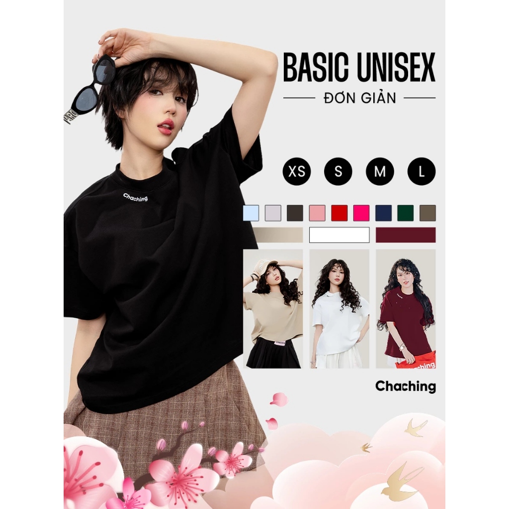🔥Best Seller🔥Áo Thun Nam Nữ ChaChing, Áo Thun Local Brand Basic Form Boxy Cổ Tròn, Áo Phông Unisex B