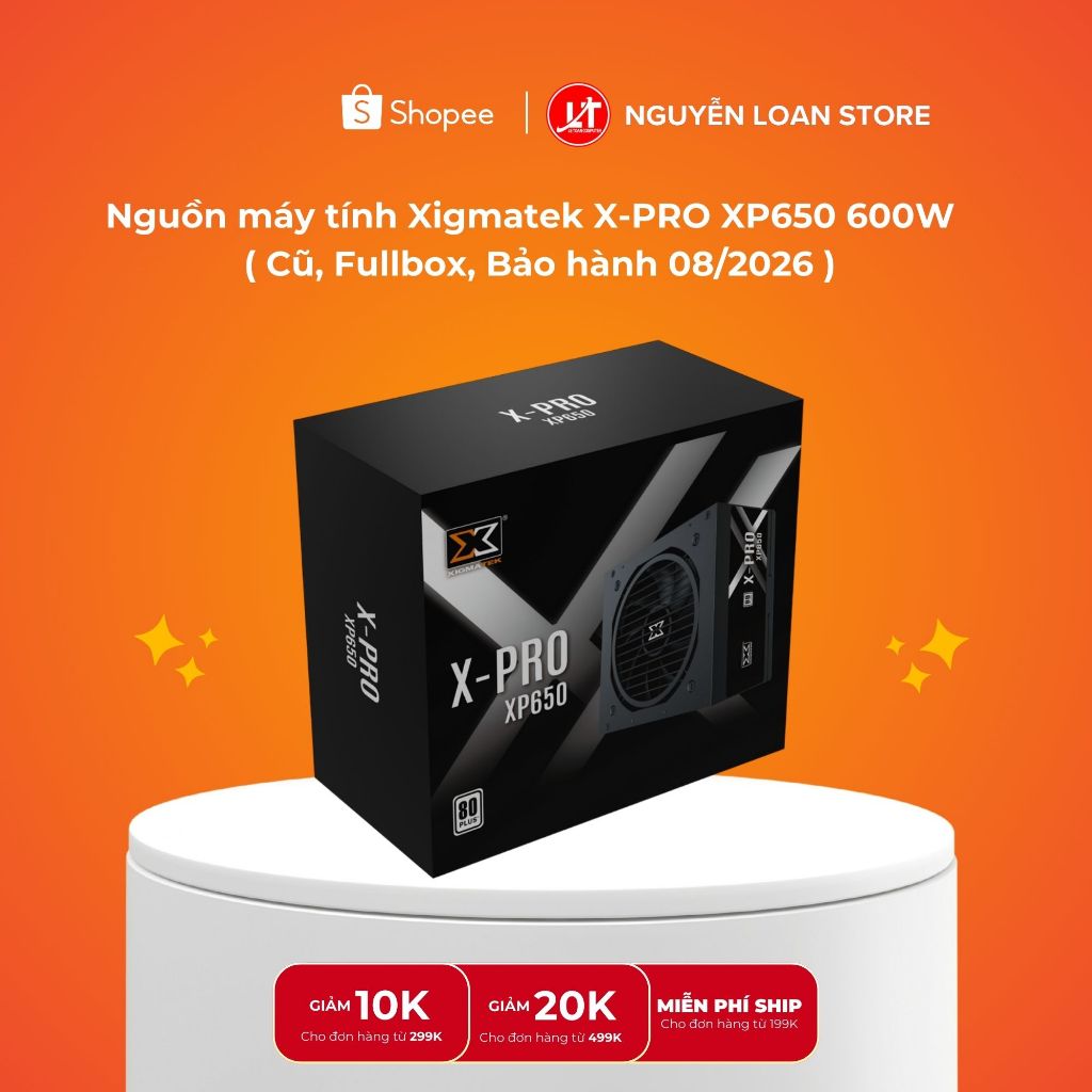 Nguồn máy tính Xigmatek X-PRO XP650 (EN41006) - 80PLUS WHITE (Cũ, BH 08/2026)