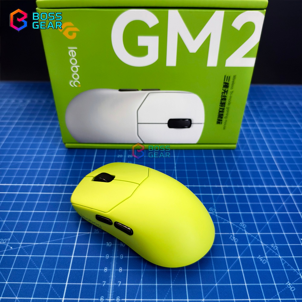 Chuột Gaming LEOBOG GM2 Pro Wireless 3 Mode Siêu Nhẹ 12000 DPI Polling rate 1000Hz Pin 500mAh