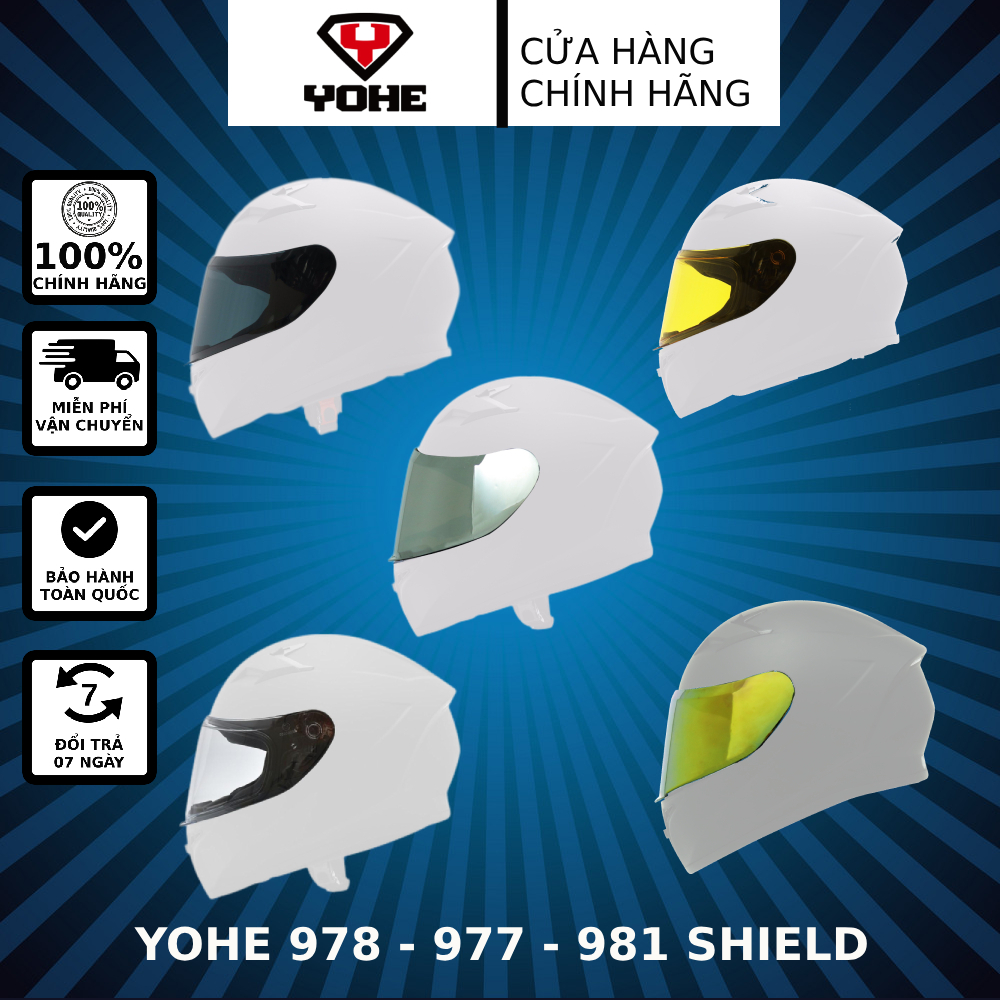 KÍNH MŨ BẢO HIỂM YOHE 981/ YOHE 978/ YOHE 977 CHÍNH HÃNG