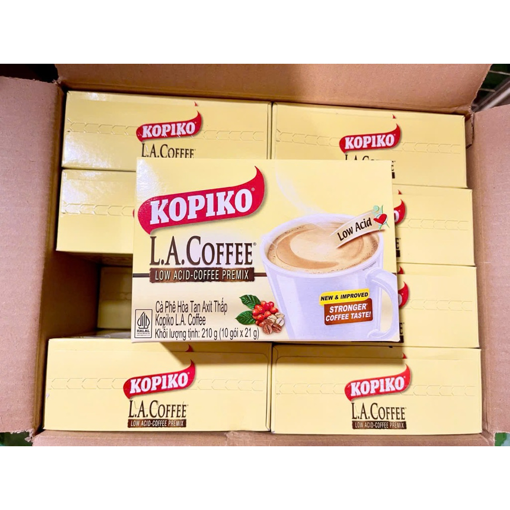 Cafe gói Kopiko LA (1 hộp 10 gói) 10 x 21g.