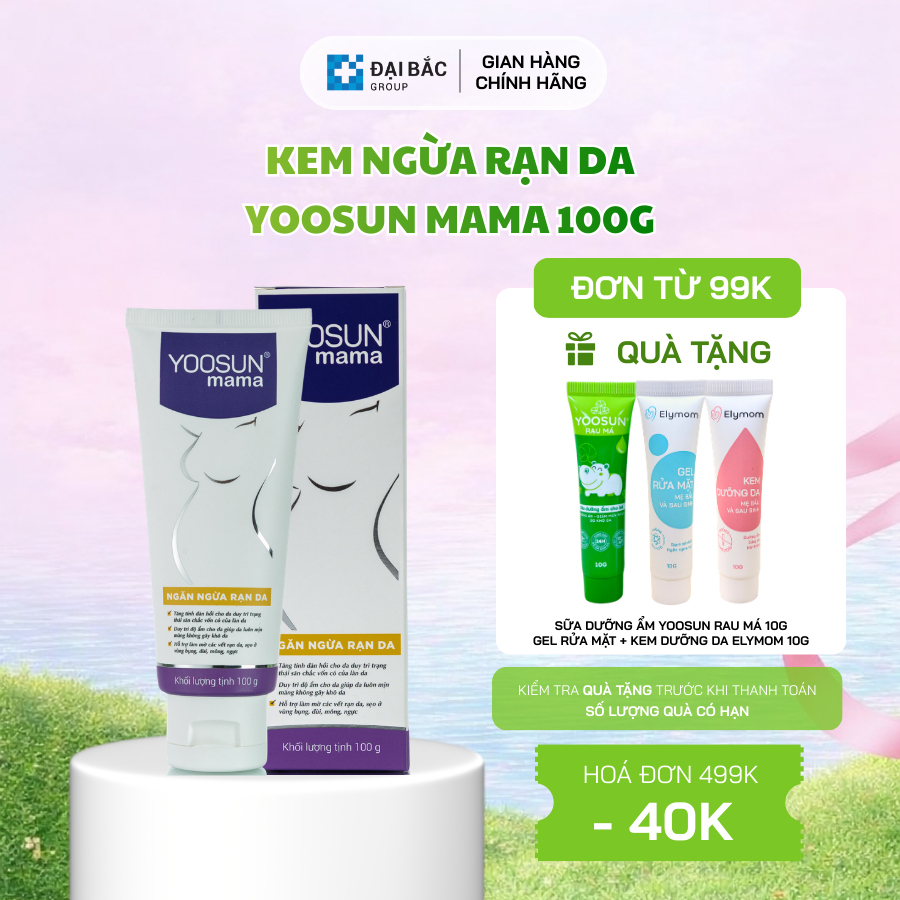 Kem rạn da Yoosun Mama duy trì độ ẩm tăng đàn hồi da hỗ trợ làm mờ rạn - Tuýp 100g

