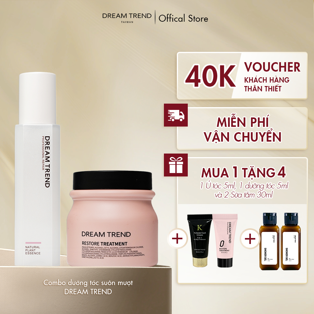 Combo Ủ Tóc Hương Nước Hoa DREAM TREND 250g + Tinh Chất Dưỡng Tóc AHA Essence DREAM TREND 120ml