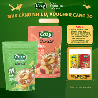Trà Đào Cozy Hòa Tan, Trà Chanh, Trà Sâm Bí Đao, Dành Pha Chế, Làm Thạch Gói 400g