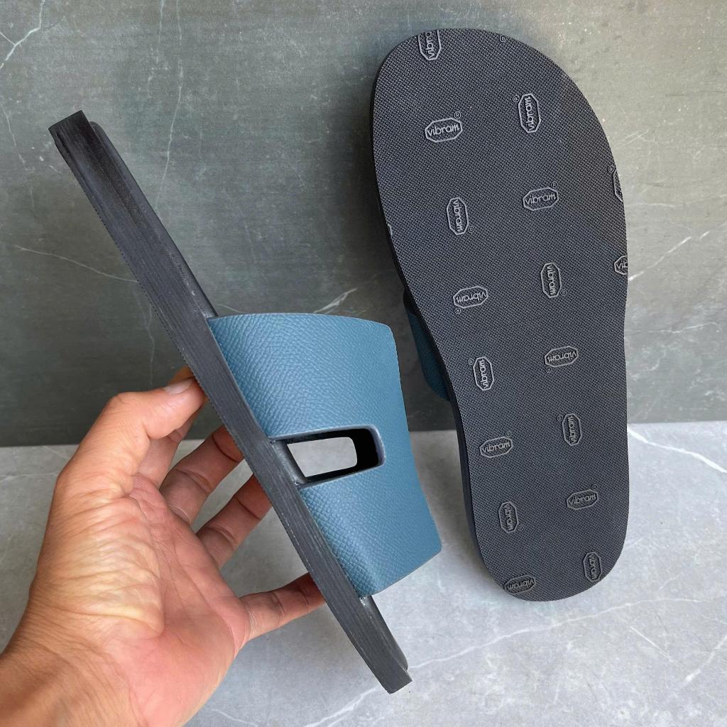 [ Bản Dán Sẵn Đế ] Dép Nam Form Likeaut HM Siêu cấp Màu Xanh Navy  Đế Fip Fullbox - HM STORE VIET NA