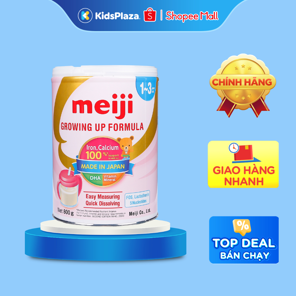 Sữa Meiji Growing Up Formula 800g nhập khẩu cho bé từ 1 - 3 tuổi