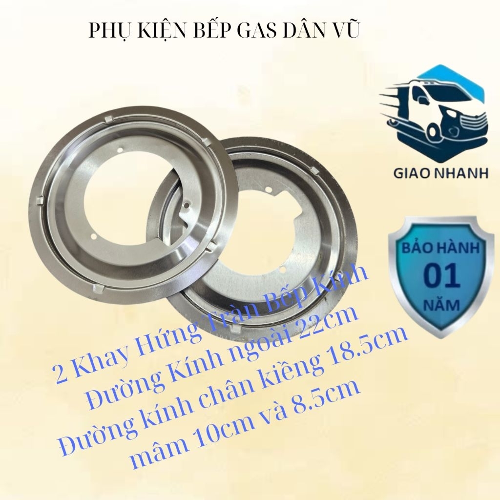 Combo 2 Khay Đĩa inox Hứng Tràn Bếp Kính Bên To Bên Nhỏ Cao Cấp