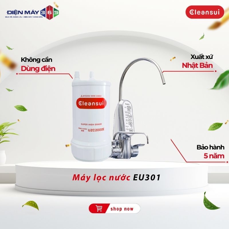 Máy Lọc Nước ion kiềm MITSUBISHI CLEANSUI EU301 - Công Nghệ Lọc Hiện Đại Từ Nhật Bản - HUT