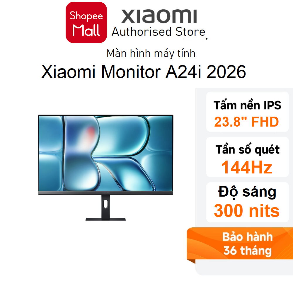 Màn hình máy tính Xiaomi A24i (1920x1080p) 2026 23.8 inch IPS Chuẩn Vesa ( ELA5444EU ) - Bảo hành 3 