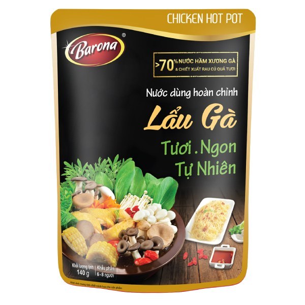 Nước Dùng Hoàn Chỉnh Barona Lẩu Thái/ Lẩu Kim Chi/ Lẩu Chua Cay/ Lẩu Riêu Cua/ Lẩu, Phở Bò/ Lẩu Nấm/