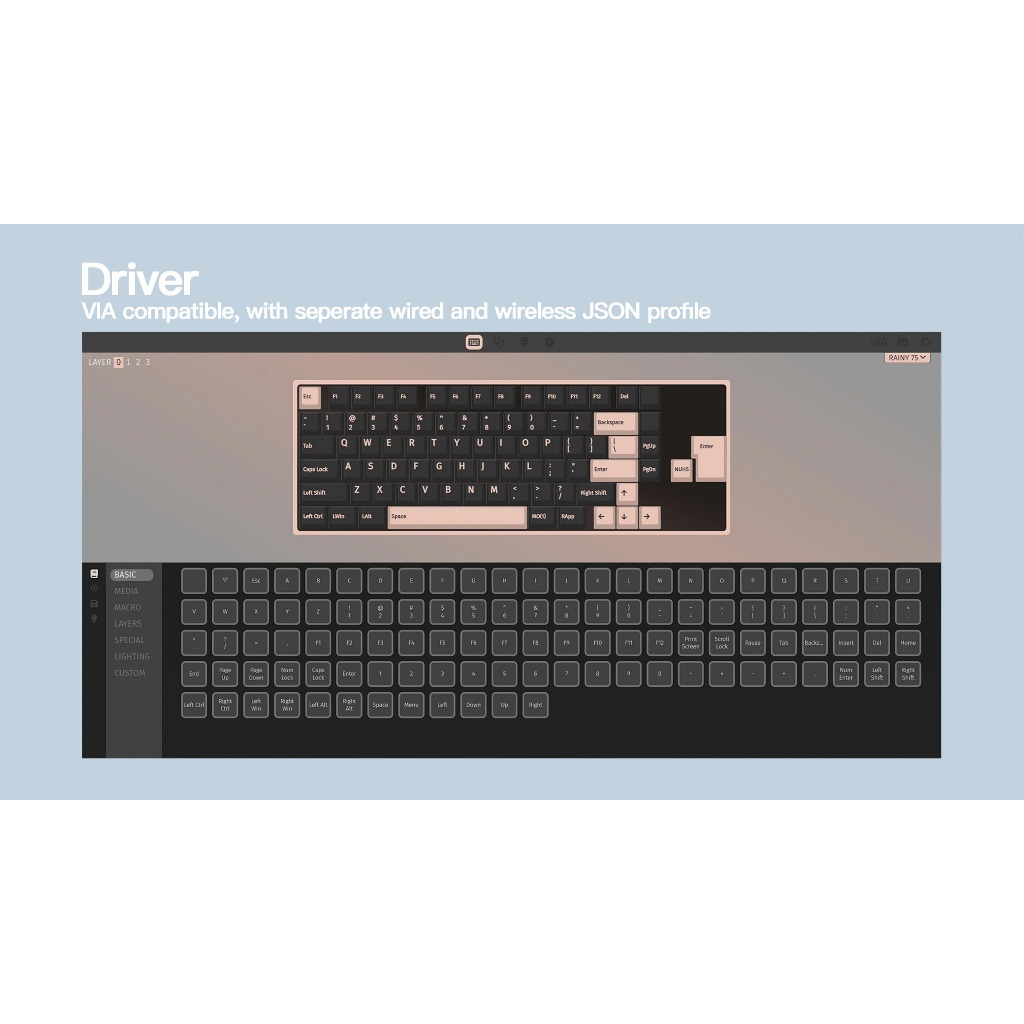 ( HÀNG SẴN ) - Bàn phím cơ WOBKEY RAINY75 - Layout 75%, Case Nhôm, Led RGB - UNI OFFICIAL STORE | BigBuy360 - bigbuy360.vn