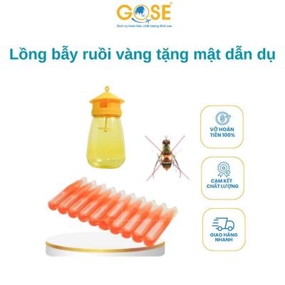 hũ bẫy ruồi vàng, côn trùng GOSE chính hãng bảo vệ mua màng mà không độc hại tặng mật dẫn dụ