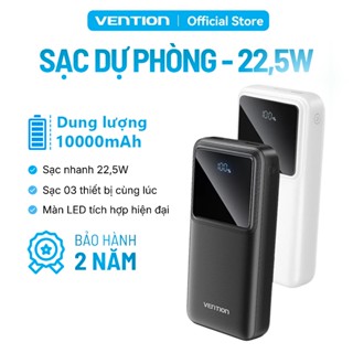 Sạc Dự Phòng 20000mAh 22.5W Vention, 4 Cổng USB/Type-C/Micro, Hỗ Trợ Sạc Nhanh PD3.0