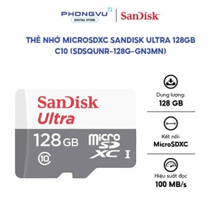 Thẻ nhớ Micro Sandisk Ultra 32GB 64GB 128GB SDSQUNR-032G-064G - 128GB-GN3MN - Bảo hành 60 tháng