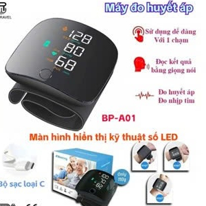 Máy Đo Huyết Áp Màn Hình LED Đọc Kết Quả Bằng Tiếng Việt-Máy Đo Huyết Áp Cổ Tay Độ Chính Xác Cao