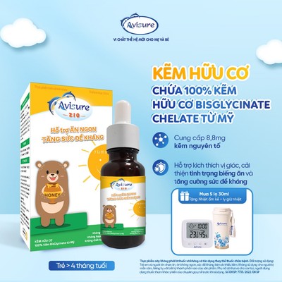 TPBVSK Kẽm cho bé Avisure Zio Giúp Ăn Ngon, Tăng Đề Kháng 15ml