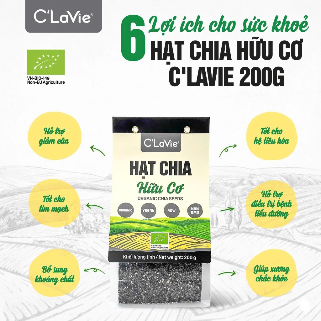 Hạt chia hữu cơ Dragon Superfoods/ Sottolestelle/ naturgreen