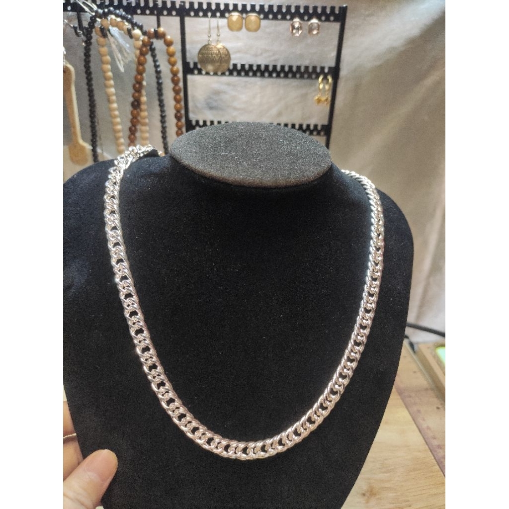 <Andy Shop > Vòng dây chuyền nam bản to dây chuyền bạc