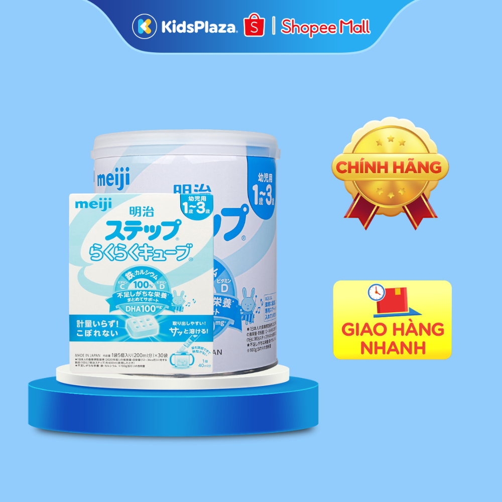 Sữa Meiji dạng lon/ thanh số 9 nội địa Nhật cho bé 1Y-3Y