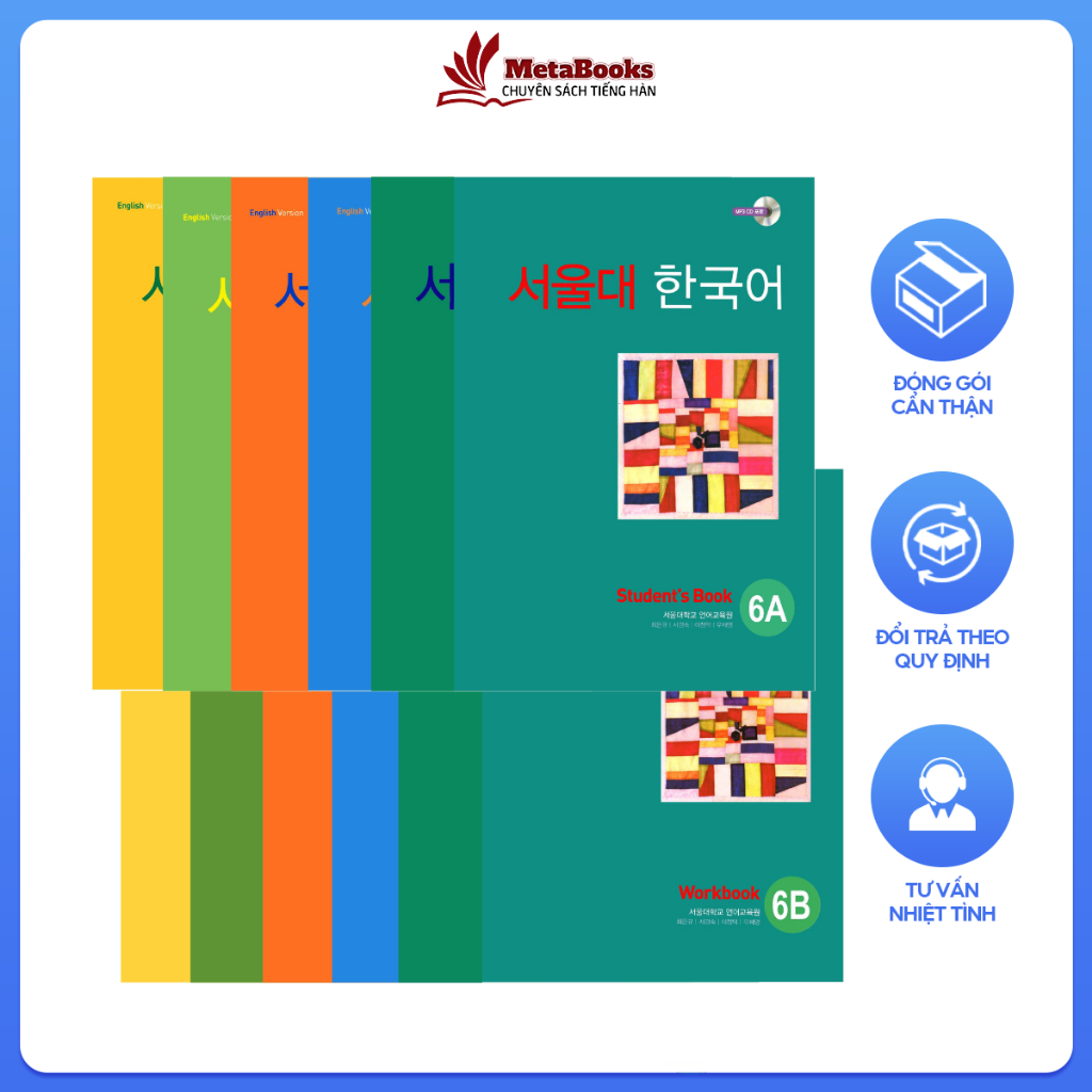 Combo Full Bộ Giáo Trình Tiếng Hàn Seoul Từ 1A đến 6B - Metabooks Store
