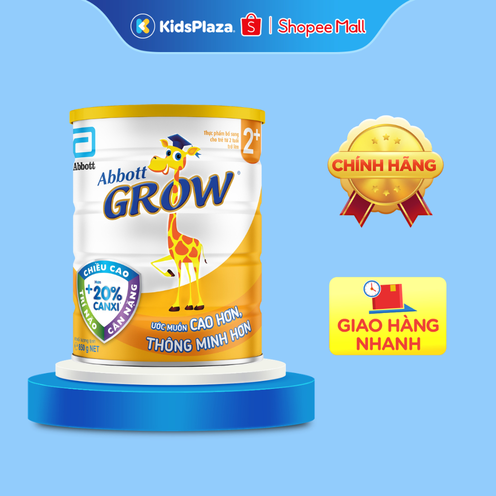 Sữa Abbott Grow 4/2+ 900g-850g/ 1,6kg hương Vani (>2 tuổi)