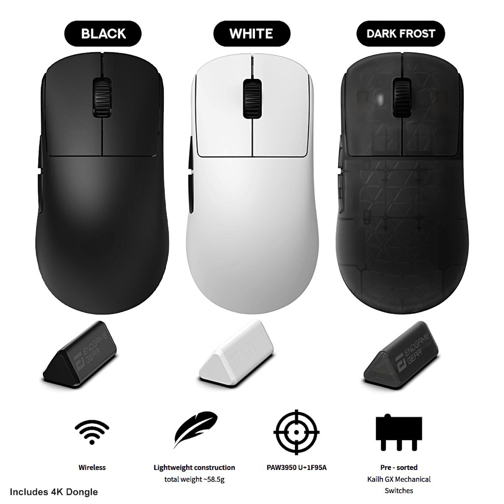 Chuột chơi game không dây Endgame Gear OP1w 4k V2