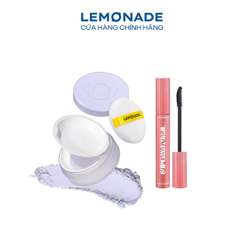 [LIVESTREAM KOL] Combo Lemonade Phấn phủ Supermatte No Makeup Loose Powder 9g và Chuốt mi SuperNatur
