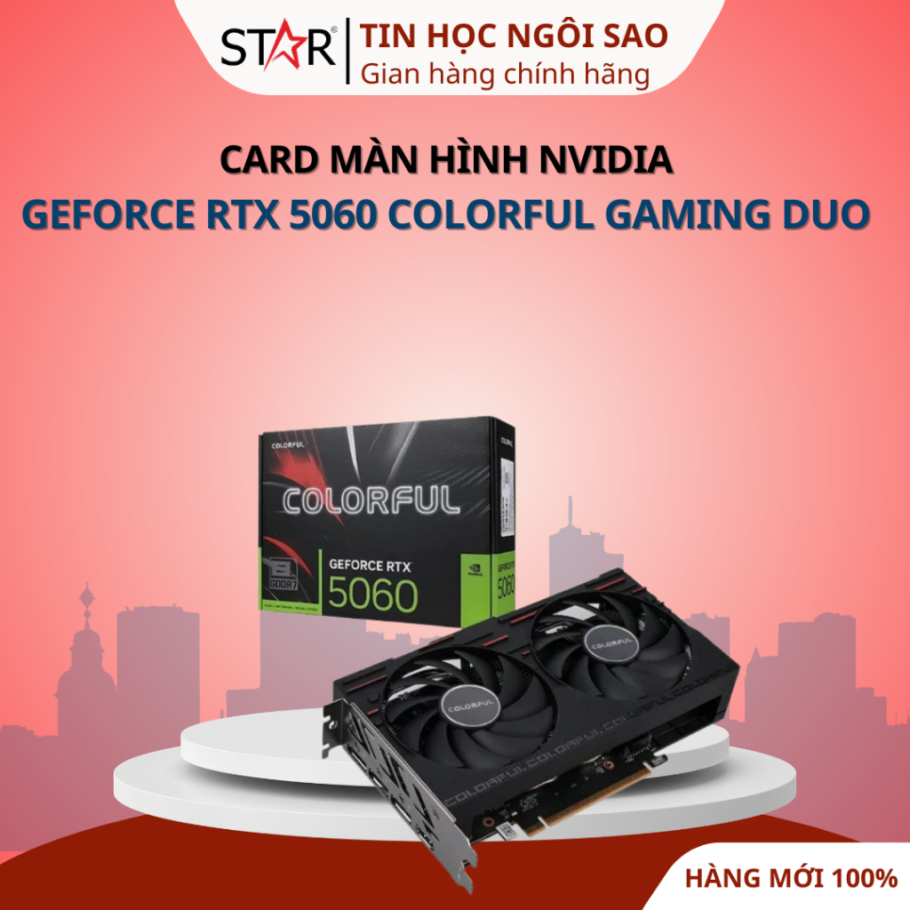 Card Màn Hình NVIDIA GeForce RTX 5060 Colorful Gaming DUO - Bảo hành 36 tháng