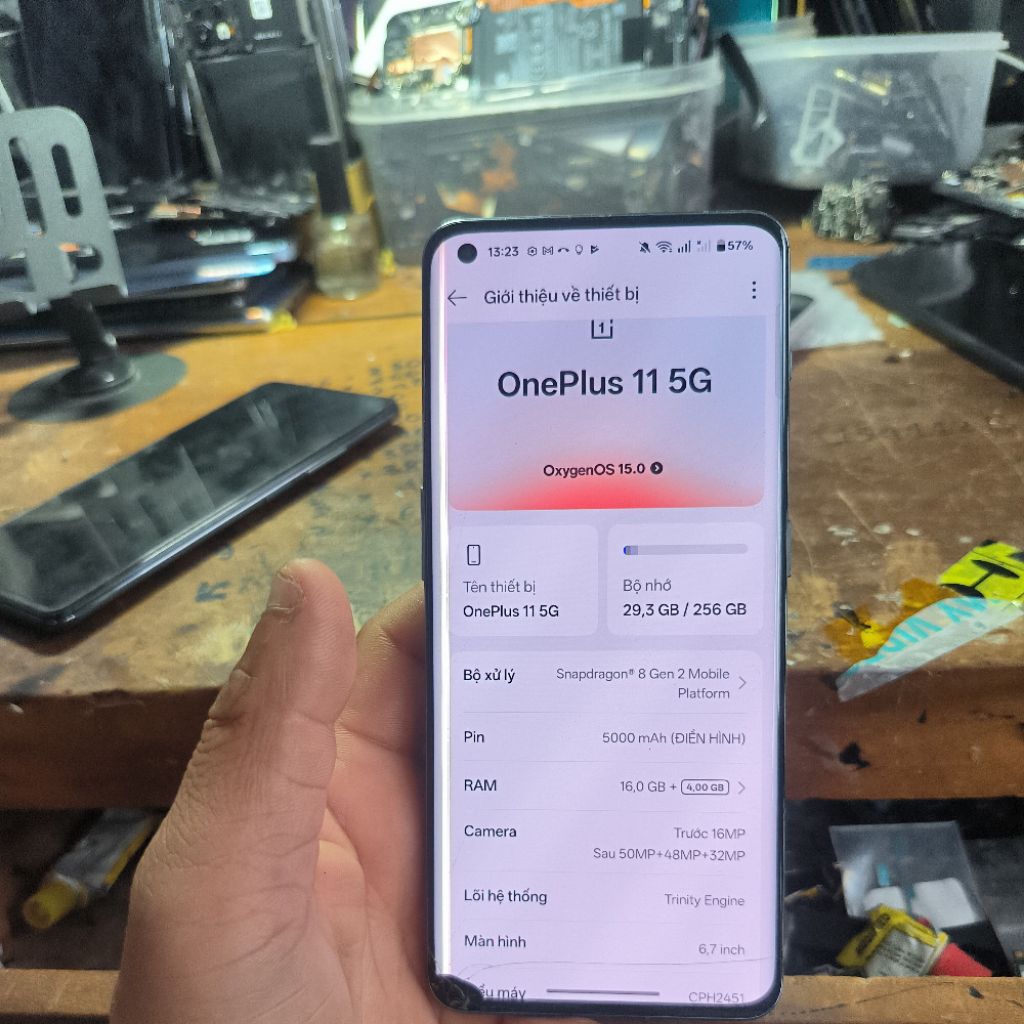 Điện thoai oneplus 11 16/256gb màn bể mực cũ rẻ như xác