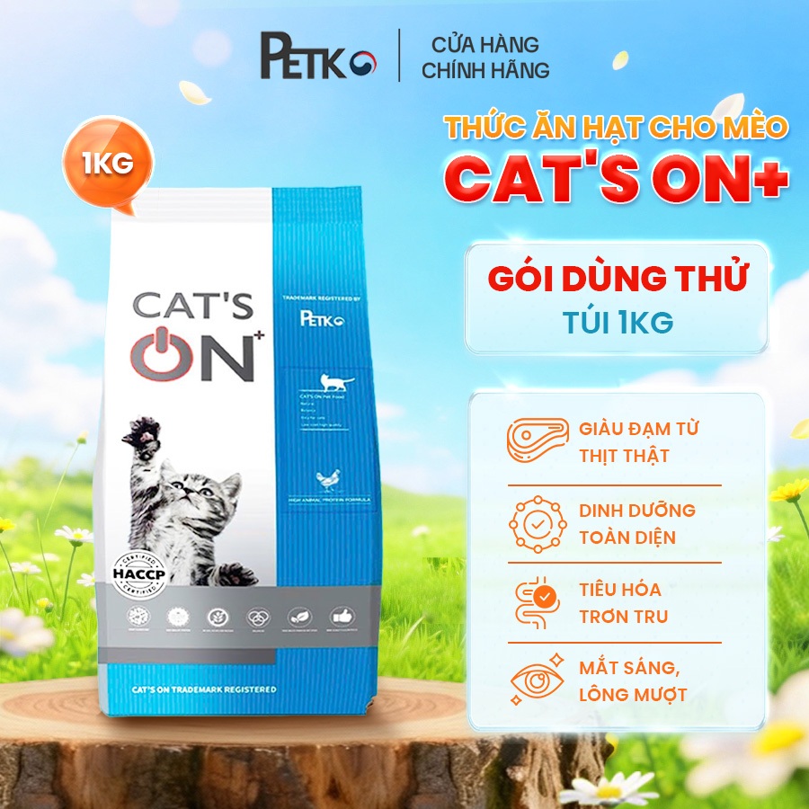 [Gói Dùng Thử - 1kg] Hạt Cho Mèo CAT'S ON+ Hạt Quốc Dân Tăng Cường Mùi Vị Cho Mèo Mọi Lứa Tuổi