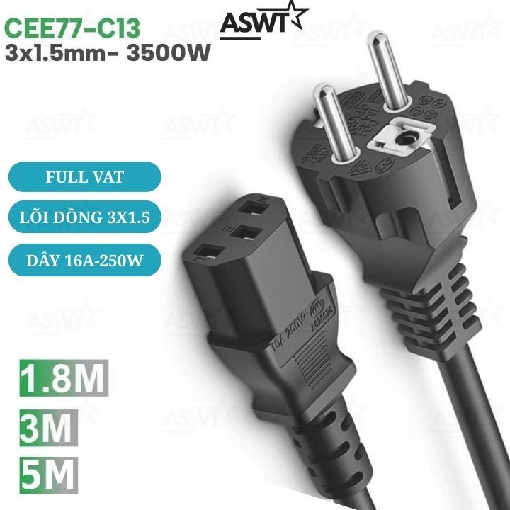 Dây nguồn màn hình máy tính ASUS ProArt PA248QV PA247CV PA248CRV PA278QV xịn dài 1.5m 3m - FULL VÁT