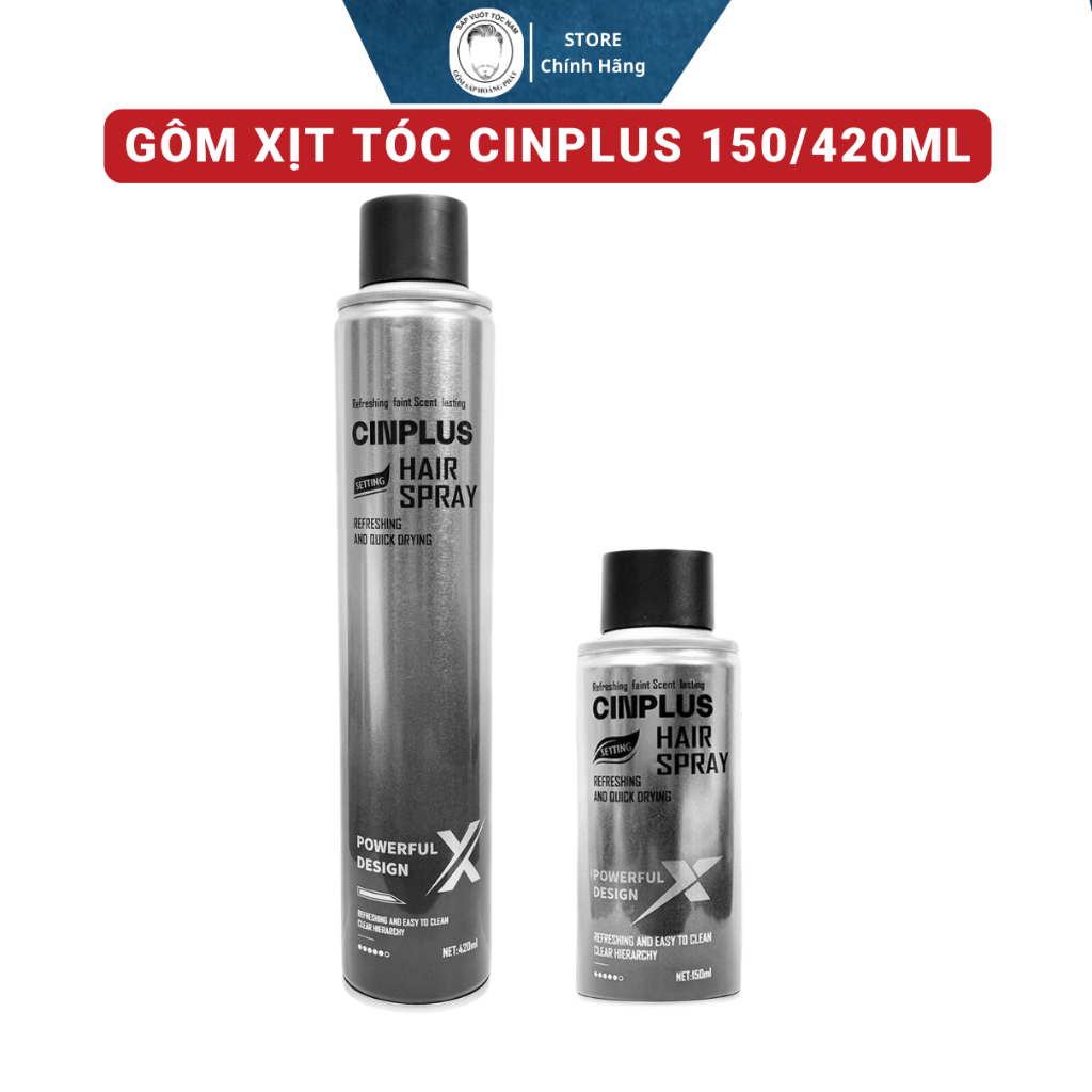 Gôm tạo kiểu tóc Cinplus Hair Spray X 150ml -420ml - Gôm xịt tóc Hương Fresh Fruits - Giữ Nếp 9.5/10