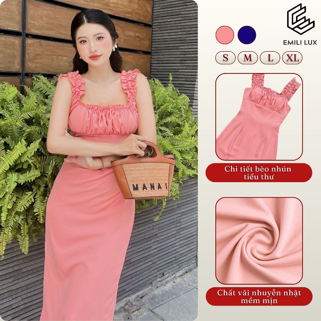 Đầm body 2 dây EMILI DESIGN đầm 2 dây xẻ tà dáng dài phong cách tiểu thư [V325]