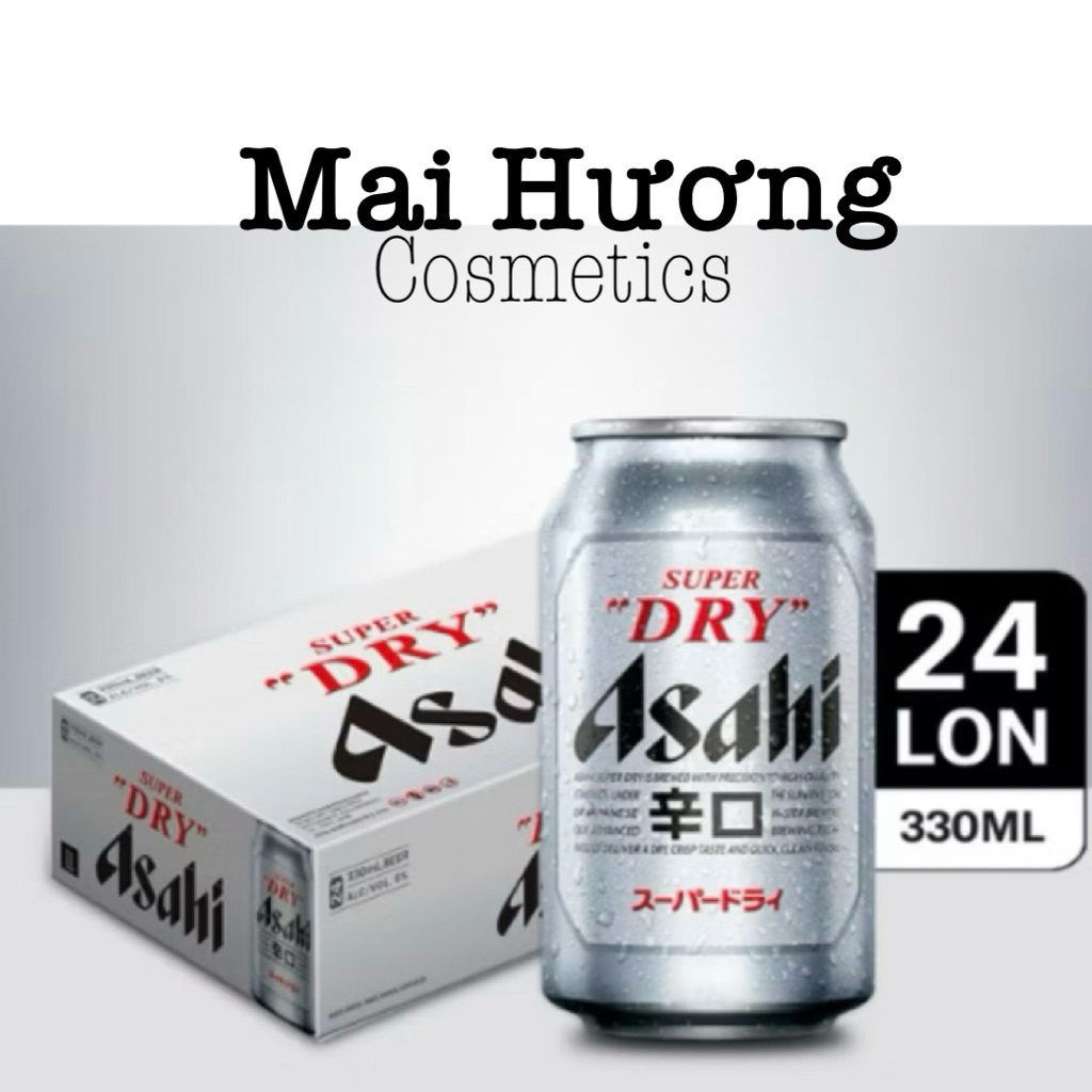 [ Sẵn - Hỏa tốc ] Bia Asahi Super Dry 330ml – Bia Nhật Bản Thượng Hạng, Vị Khô Thanh Mát, Chính Hãng